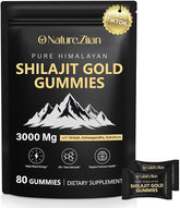 Shilajit Gummies for Men & Women - Pure Himalayan Shilajit Gold Gummies Rich in Ashwagandha, Gokshura with 85+ Minerals, Authentic Flavor, 100% Natural, 80 Gummies - Showlu Well Nation Store